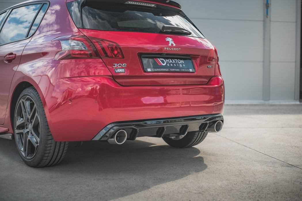 Maxton Design Rear Valance + Exhaust Ends Imitation Peugeot 308 GT Mk2 Facelift