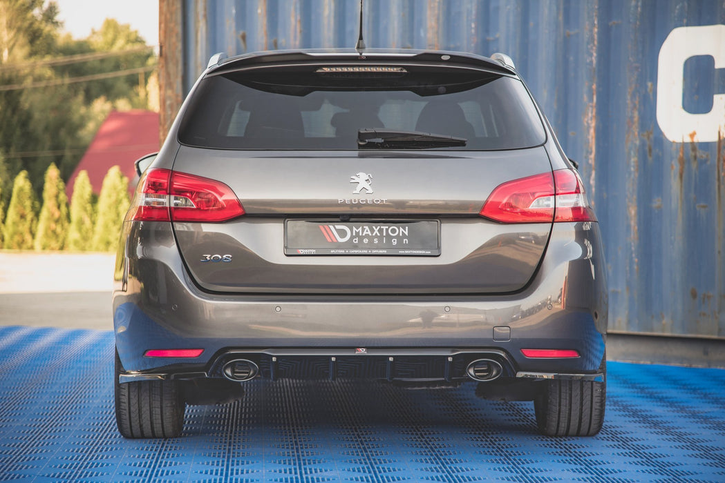 Maxton Design Rear Valance + Exhaust Ends Imitation Peugeot 308 SW Mk2