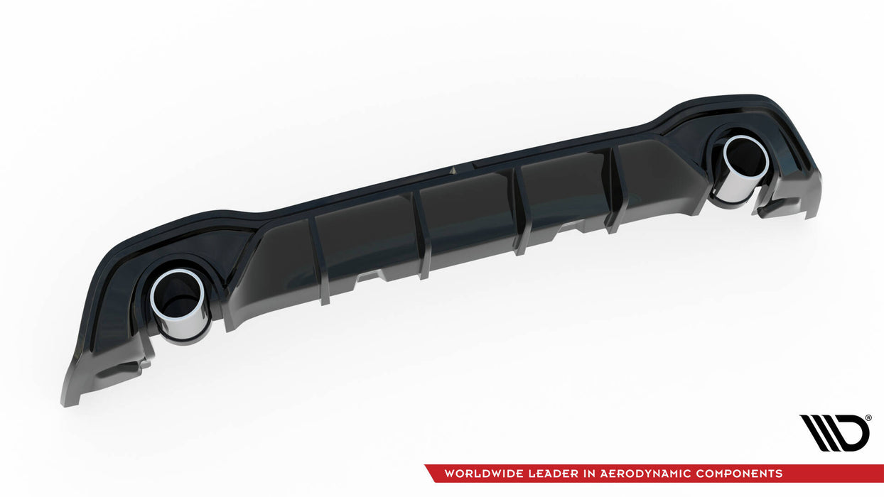 Maxton Design Rear Valance + Exhaust Ends Imitation Volkswagen Golf GTE / R-Line Mk8 / Mk8 Facelift