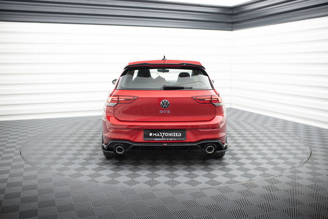 Maxton Design Rear Valance + Exhaust Ends Imitation Volkswagen Golf GTE / R-Line Mk8 / Mk8 Facelift