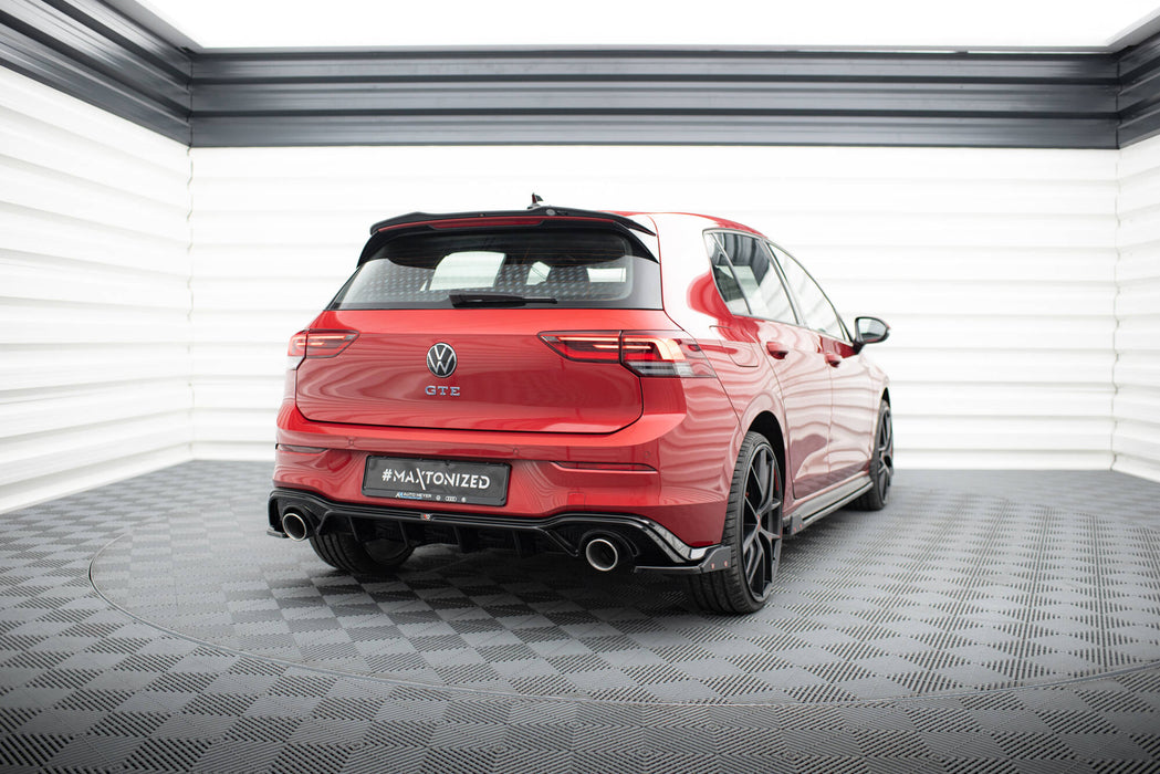 Maxton Design Rear Valance + Exhaust Ends Imitation Volkswagen Golf GTE / R-Line Mk8 / Mk8 Facelift