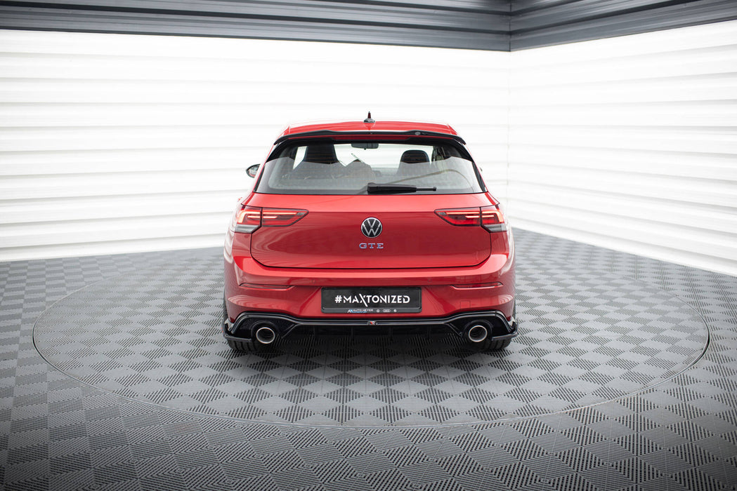 Maxton Design Rear Valance + Exhaust Ends Imitation Volkswagen Golf GTE / R-Line Mk8 / Mk8 Facelift