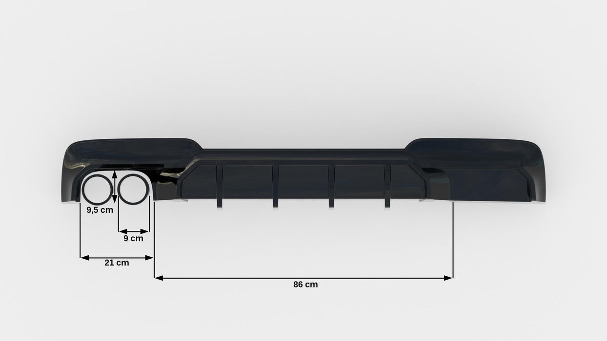 Maxton Design Rear Valance V.2 BMW 5 M-Pack F10 / F11 (Version with double exhaust on one side)