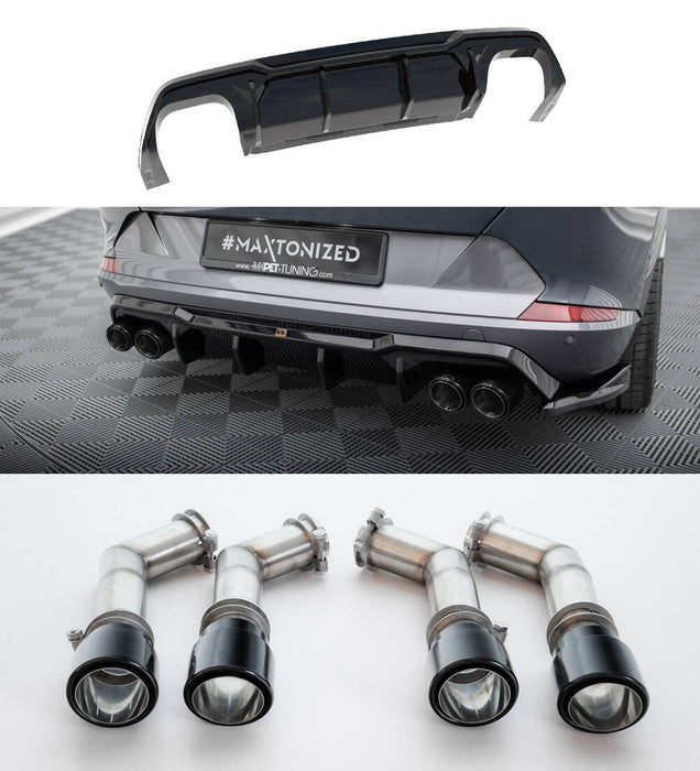 Maxton Design Rear Valance V.3 + Exhaust Tips Cupra Formentor VZ Mk1 / Mk1 Facelift