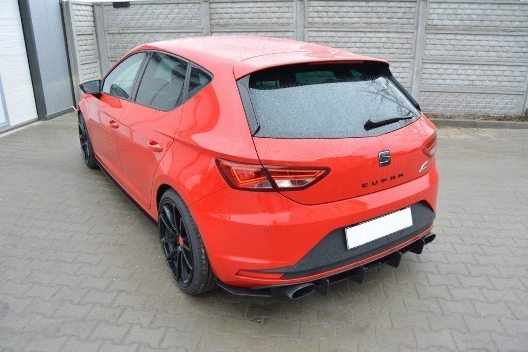Maxton Design SEAT LEON III CUPRA REAR DIFFUSER & REAR SIDE SPLITTERS