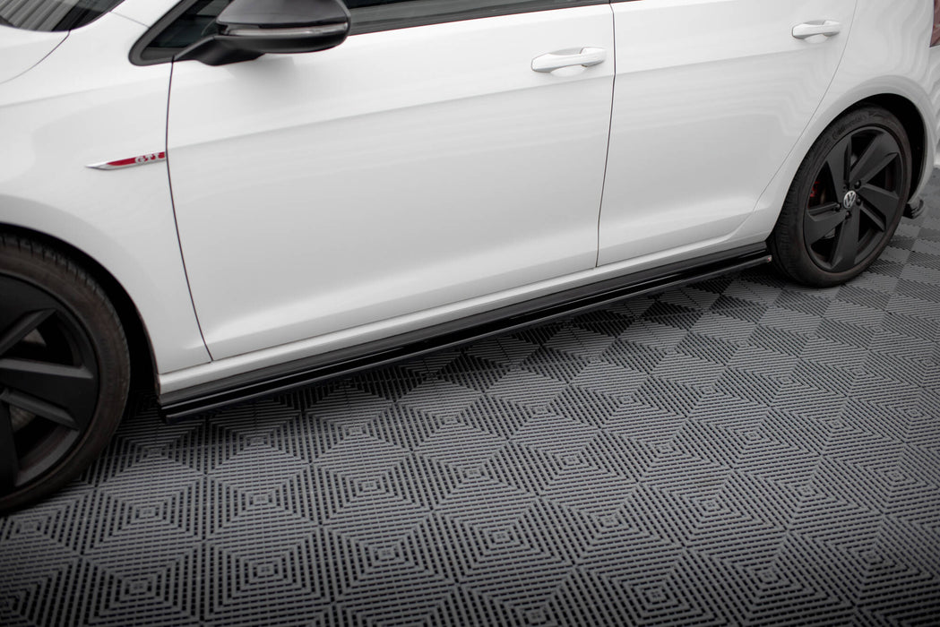 Maxton Design SIDE SKIRTS DIFFUSERS VW GOLF VII GTI PREFACE/FACELIFT (wide)