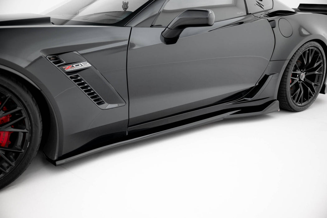 Maxton Design Side Skirts Diffusers Chevrolet Corvette Z06 C7