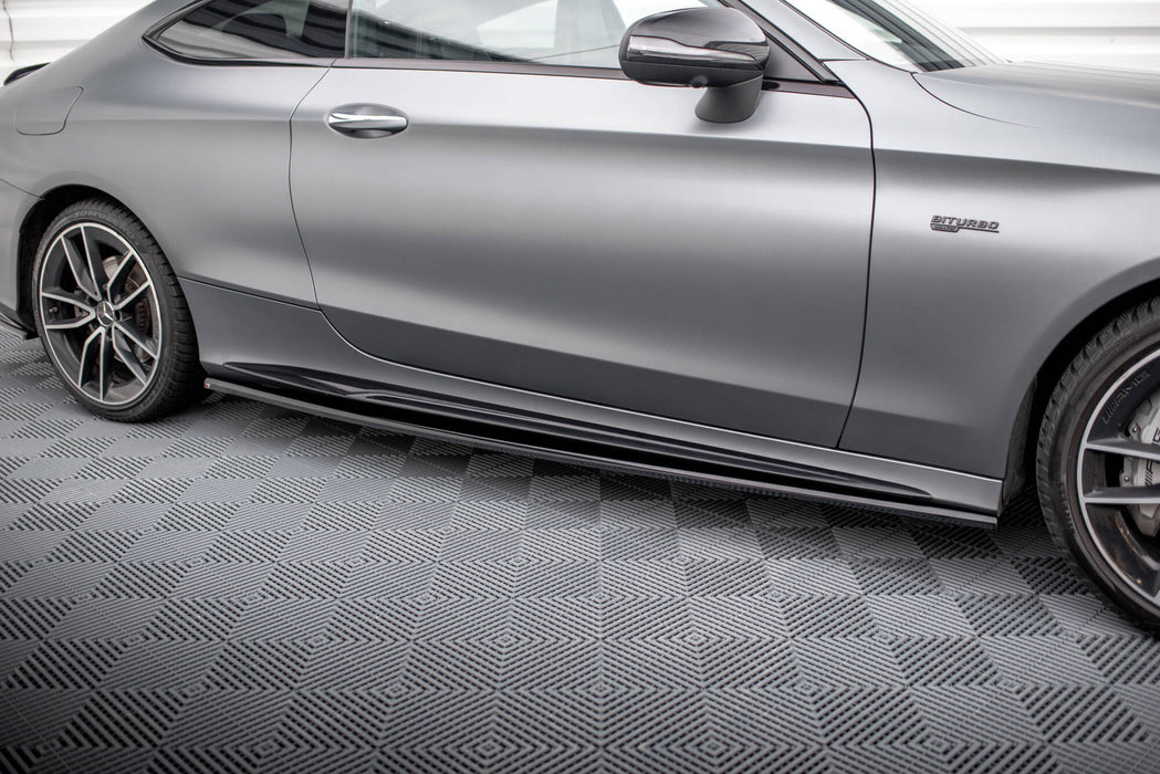Maxton Design Side Skirts Diffusers Mercedes-AMG C43 Coupe / Cabrio C205 Facelift / A205 Facelift