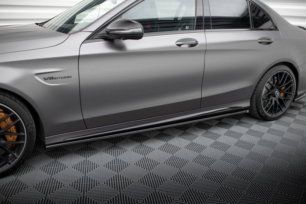 Maxton Design Side Skirts Diffusers Mercedes-AMG C63 Sedan / Estate W205 Facelift