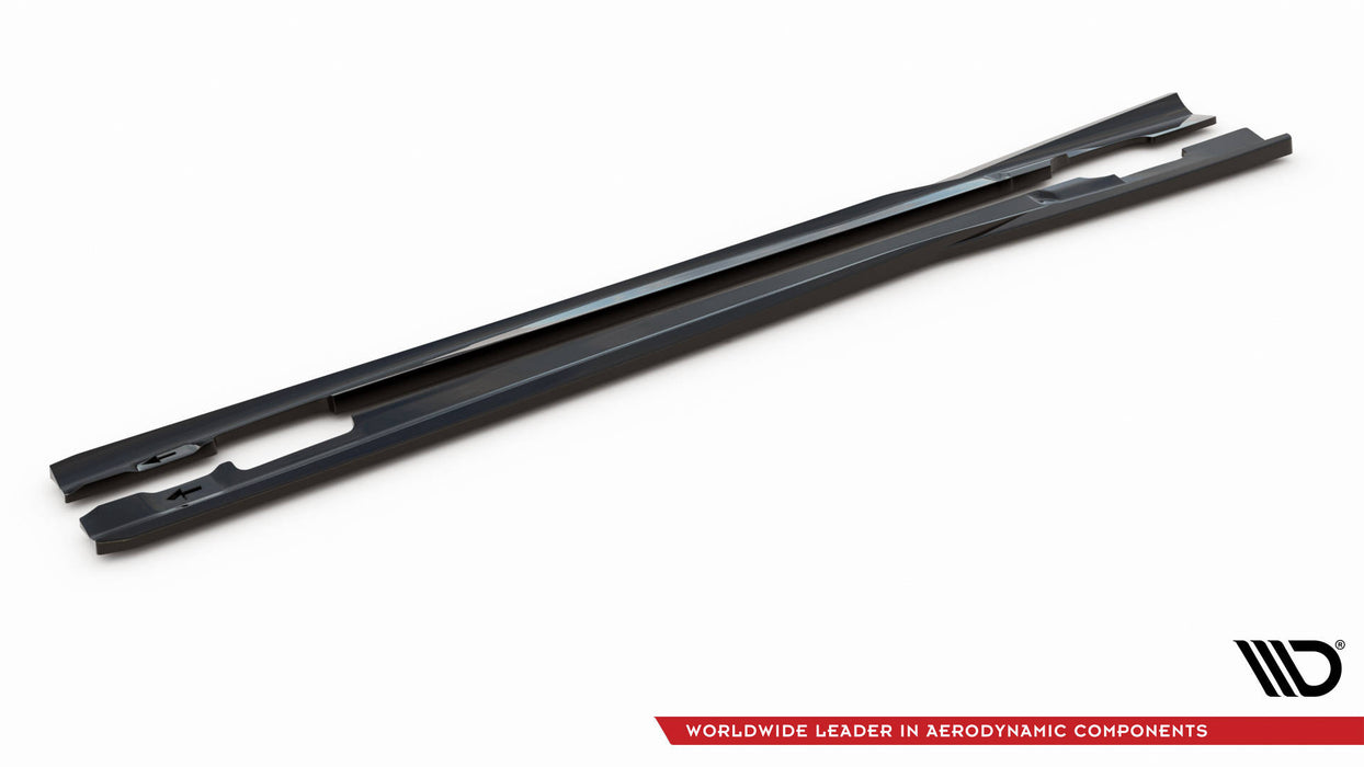 Maxton Design Side Skirts Diffusers Mercedes-Benz C Coupe / Sedan / Estate  AMG-Line C204 / W204 Facelift / S204 Facelift