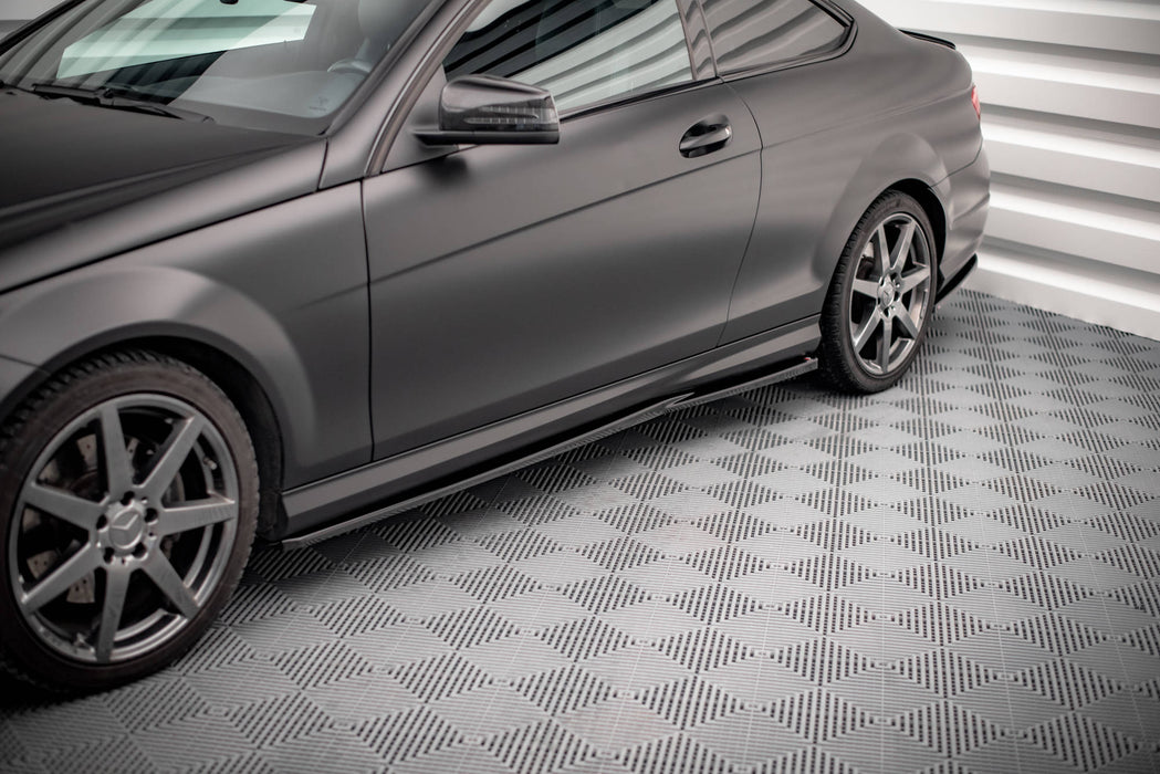 Maxton Design Side Skirts Diffusers Mercedes-Benz C Coupe / Sedan / Estate  AMG-Line C204 / W204 Facelift / S204 Facelift