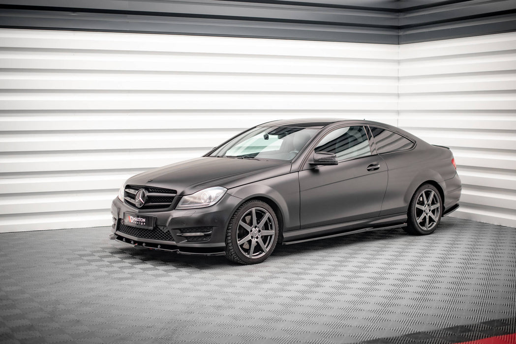 Maxton Design Side Skirts Diffusers Mercedes-Benz C Coupe / Sedan / Estate  AMG-Line C204 / W204 Facelift / S204 Facelift
