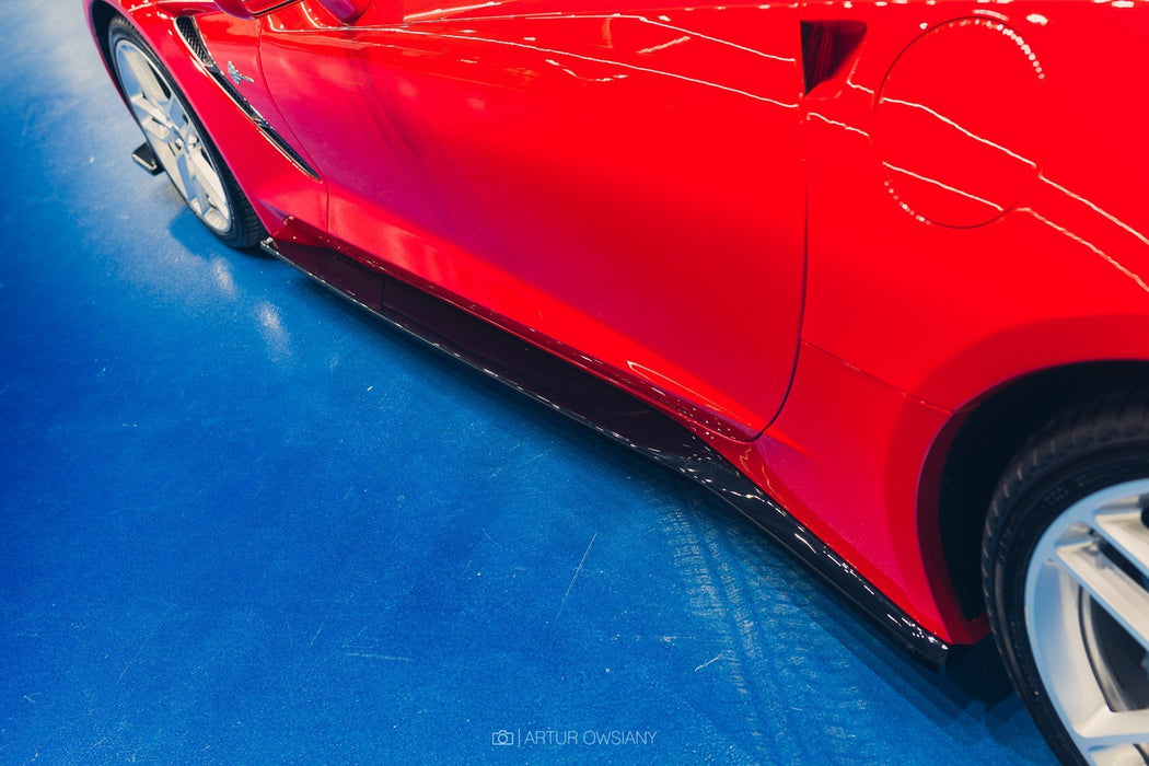 Maxton Design Side Skirts Diffusers V.1 Chevrolet Corvette Stingray C7