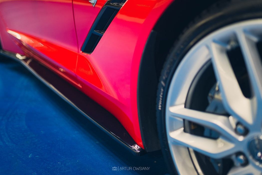 Maxton Design Side Skirts Diffusers V.1 Chevrolet Corvette Stingray C7