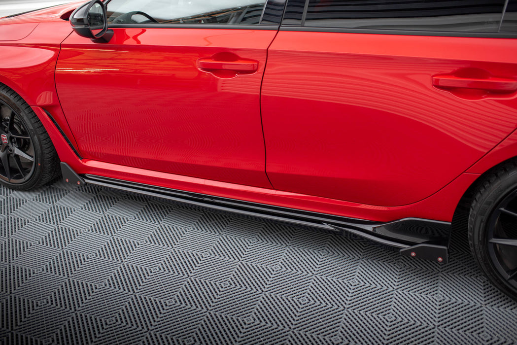 Maxton Design Side Skirts Diffusers V.1 + Flaps Honda Civic Type-R Mk 11