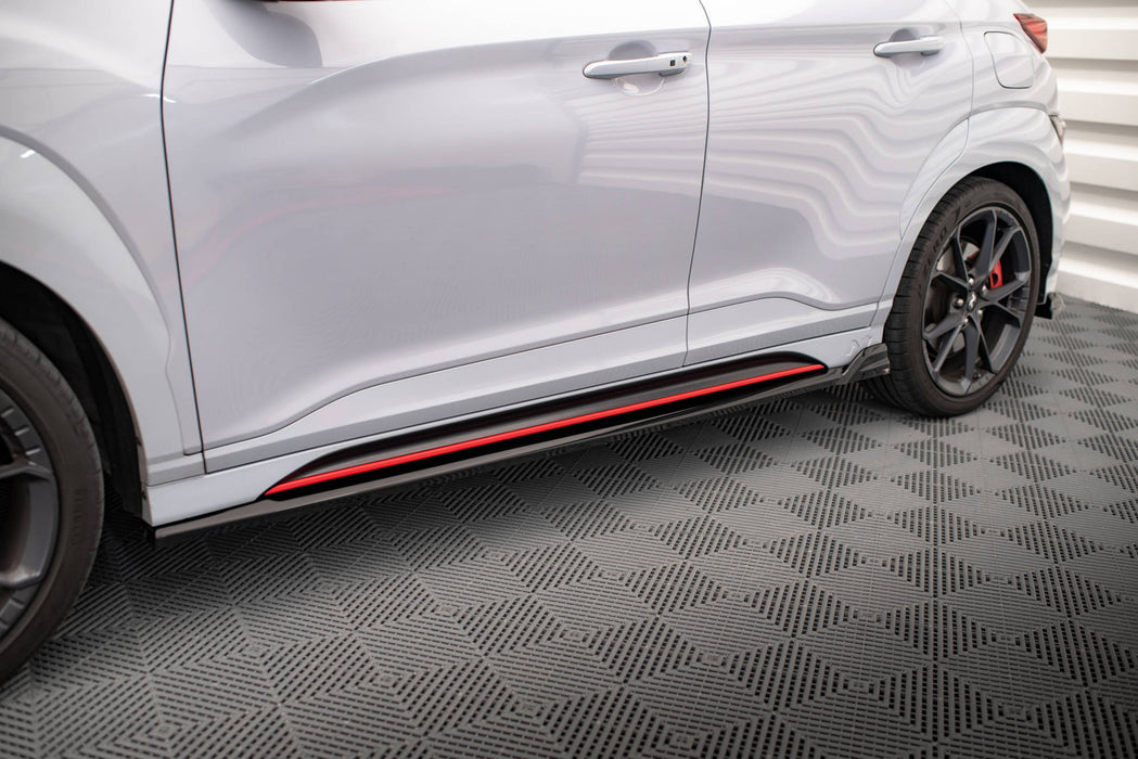 Maxton Design Side Skirts Diffusers V.1 + Flaps Hyundai Kona N Mk1