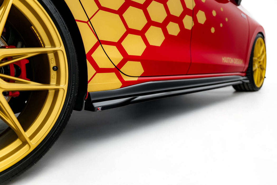 Maxton Design Side Skirts Diffusers V.1 Volkswagen Golf GTI Clubsport Mk8 Facelift