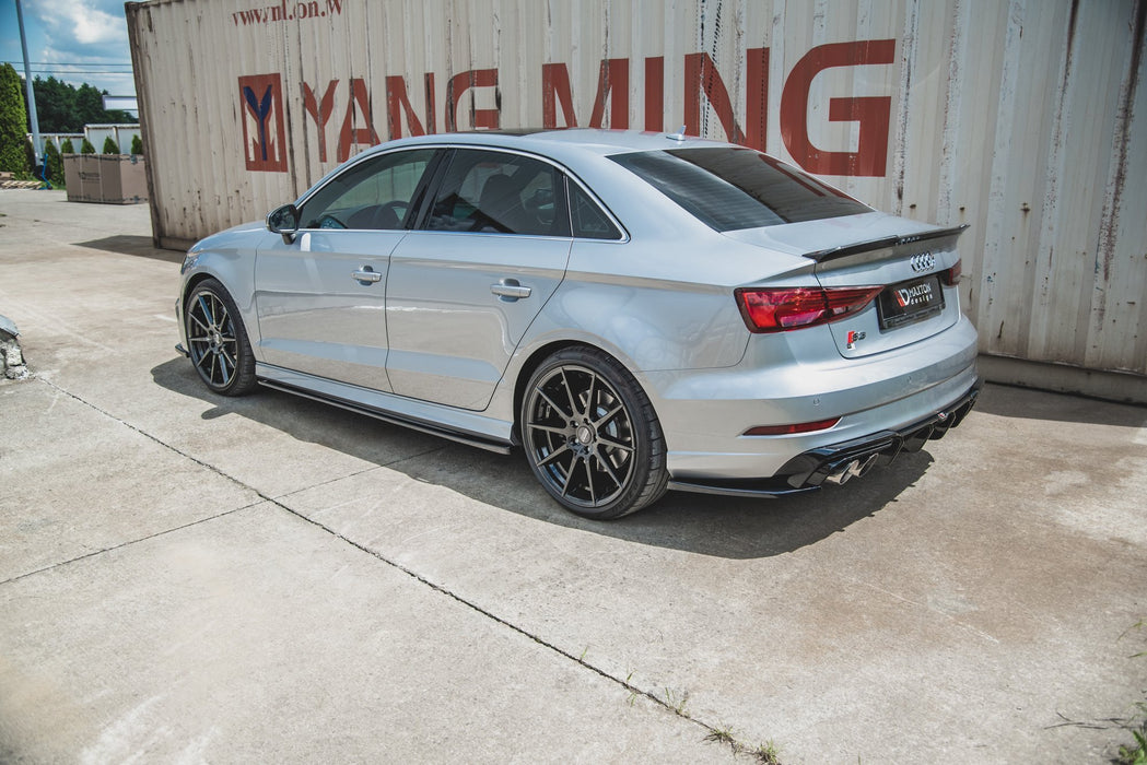 Maxton Design Side Skirts Diffusers V.2 Audi S3 / A3 S-Line Sedan 8V Facelift