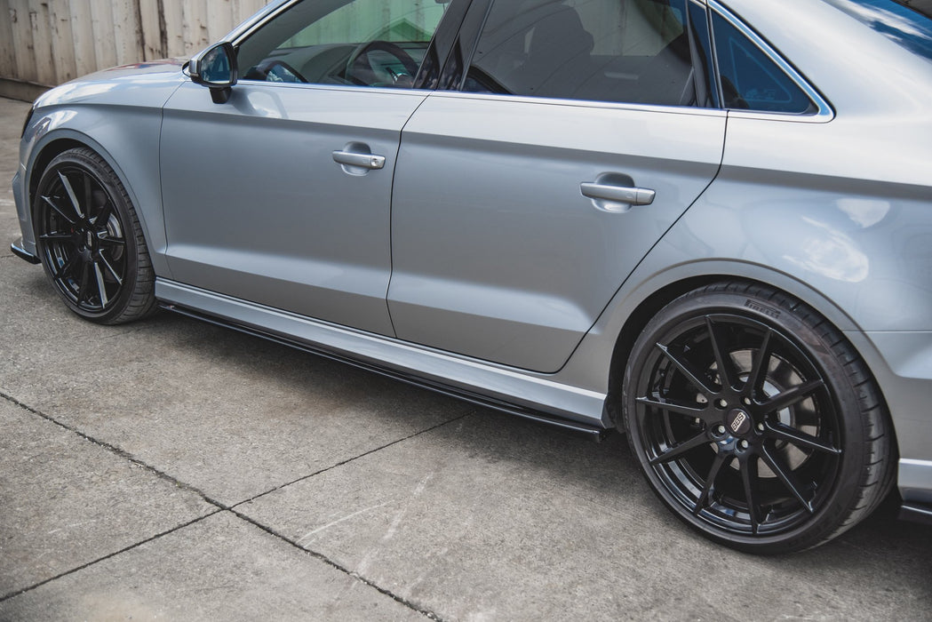 Maxton Design Side Skirts Diffusers V.2 Audi S3 / A3 S-Line Sedan 8V Facelift