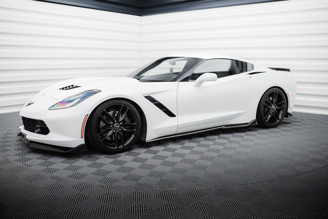 Maxton Design Side Skirts Diffusers V.2 Chevrolet Corvette Stingray C7
