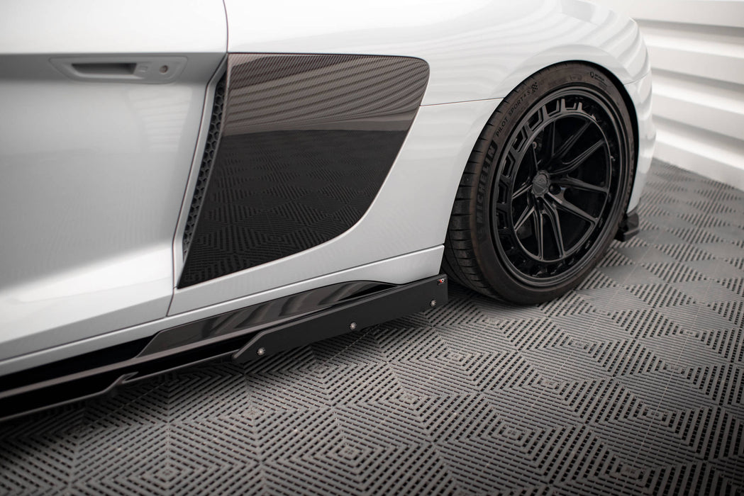 Maxton Design Side Skirts Diffusers  V.2+ Flaps Audi R8 Mk2 Facelift
