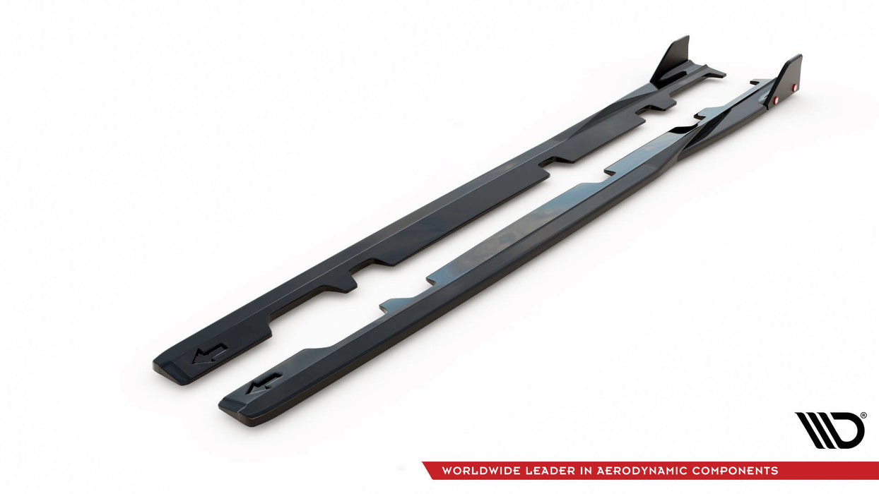 Maxton Design Side Skirts Diffusers V.2 + Flaps Ford Fiesta ST / ST-Line