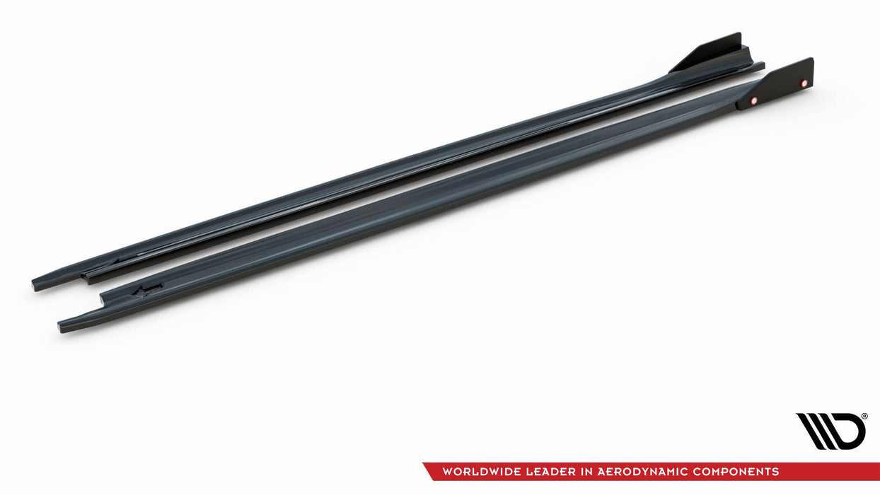 Maxton Design Side Skirts Diffusers V.2 + Flaps Skoda Octavia RS Liftback / Combi Mk4 Facelift