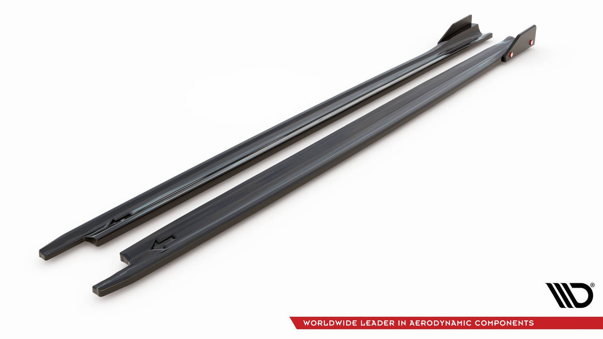 Maxton Design Side Skirts Diffusers V.2 + Flaps Skoda Octavia RS Liftback / Combi Mk4 Facelift