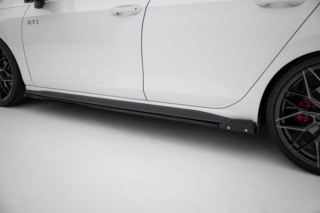Maxton Design Side Skirts Diffusers V.2 + Flaps Volkswagen Golf GTI / GTE / GTI Clubsport / GTD / R-Line Mk8