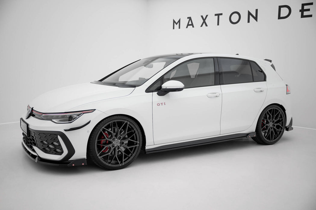 Maxton Design Side Skirts Diffusers V.2 + Flaps Volkswagen Golf GTI / GTE / GTI Clubsport / GTD / R-Line Mk8