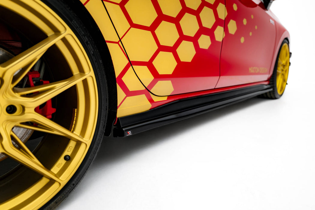 Maxton Design Side Skirts Diffusers V.2 Volkswagen Golf GTI Clubsport Mk8 Facelift