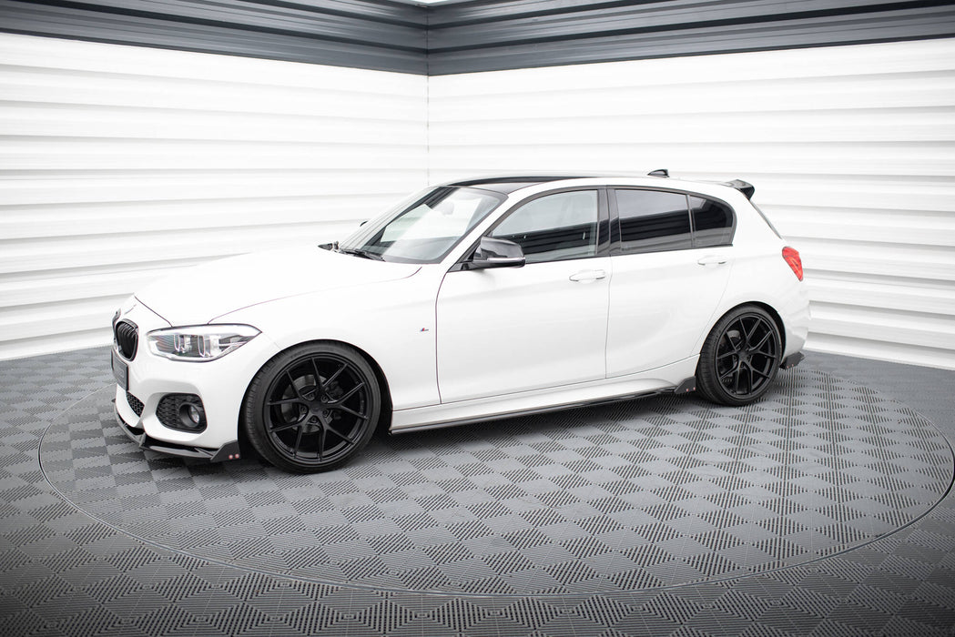 Maxton Design Side Skirts Diffusers V.4 + Flaps BMW 1 M-Pack / M140i F20 Facelift