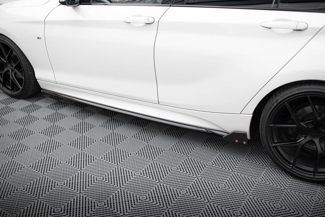 Maxton Design Side Skirts Diffusers V.4 + Flaps BMW 1 M-Pack / M140i F20 Facelift