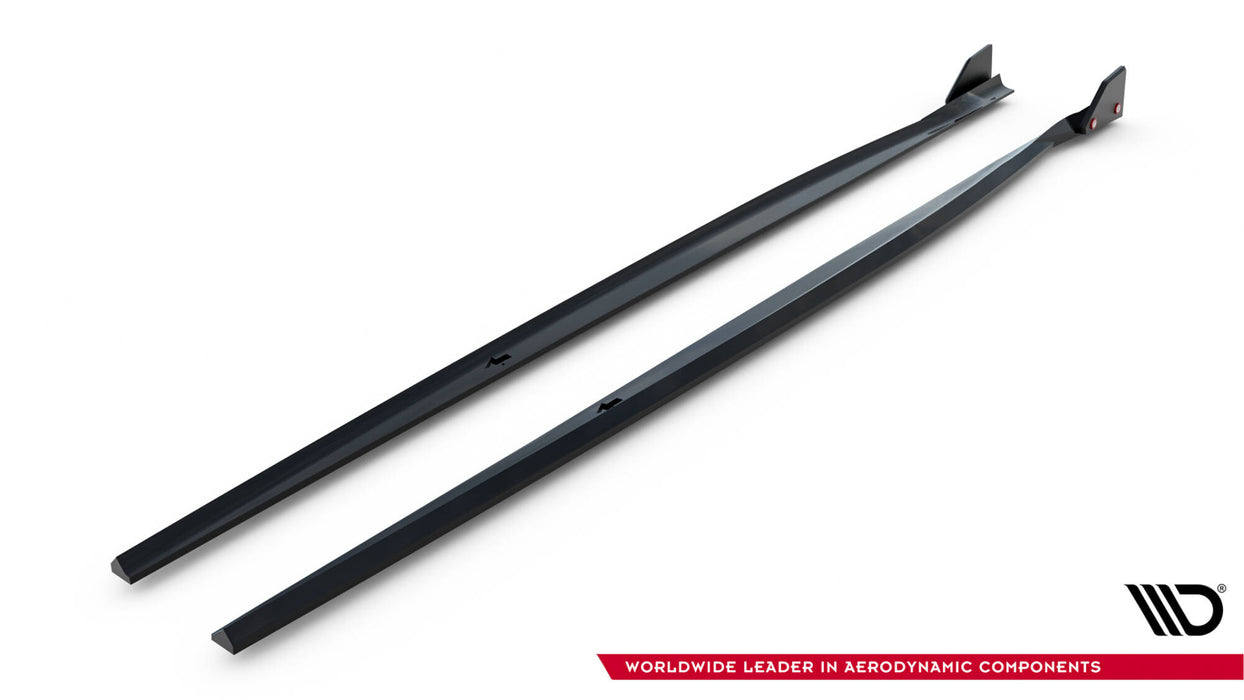 Maxton Design Side Skirts Diffusers V.4 + Flaps BMW 1 M-Pack / M140i F20 Facelift