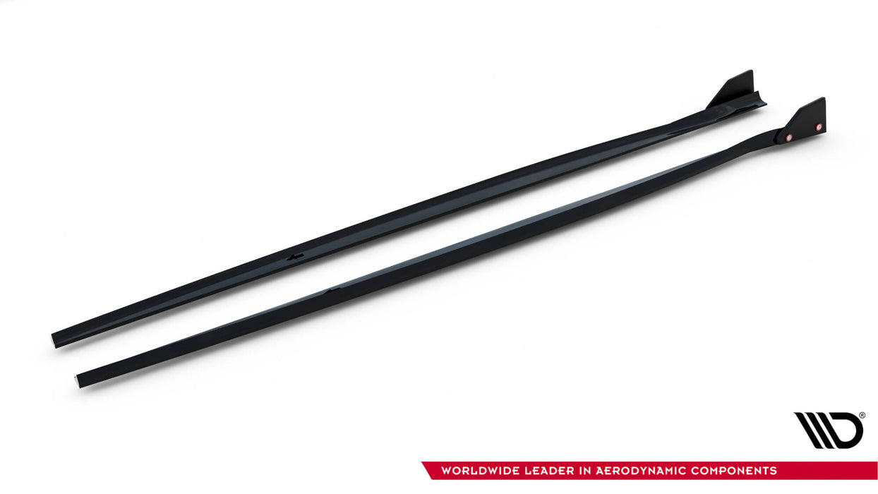 Maxton Design Side Skirts Diffusers V.4 + Flaps BMW 1 M-Pack / M140i F20 Facelift