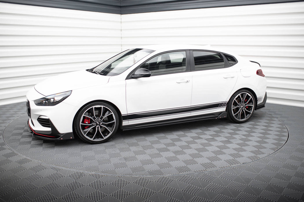 Maxton Design Side Skirts Diffusers V.5 + Flaps Hyundai I30 N Mk3 / Mk3 FL Hatchback/Fastback