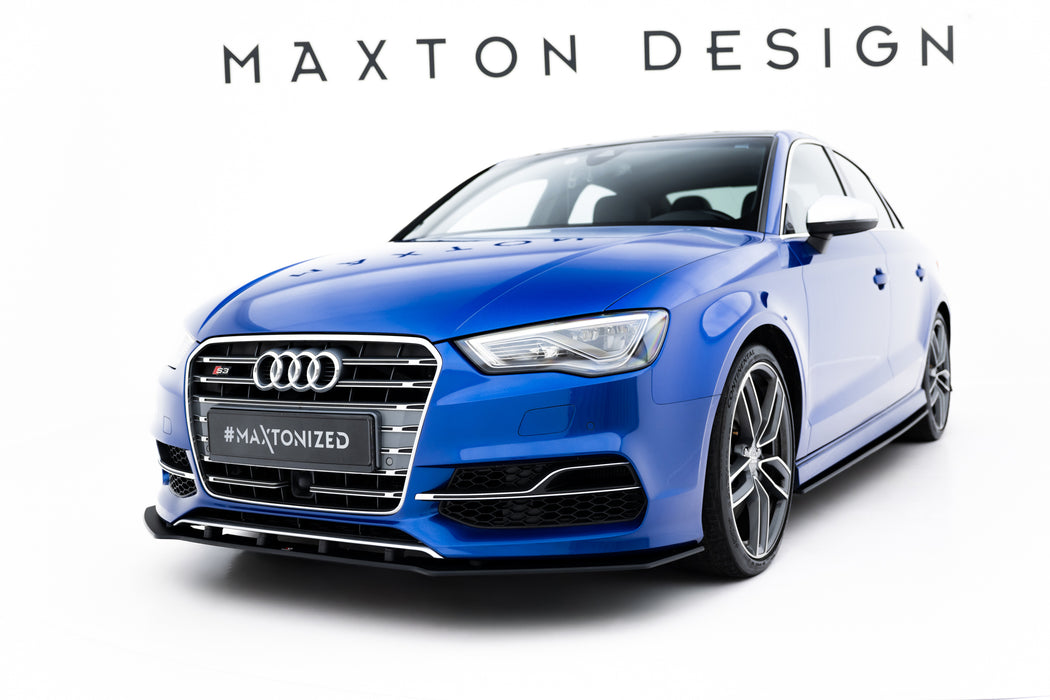 Maxton Design Street Pro Front Splitter Audi S3 / A3 S-Line Sedan 8V