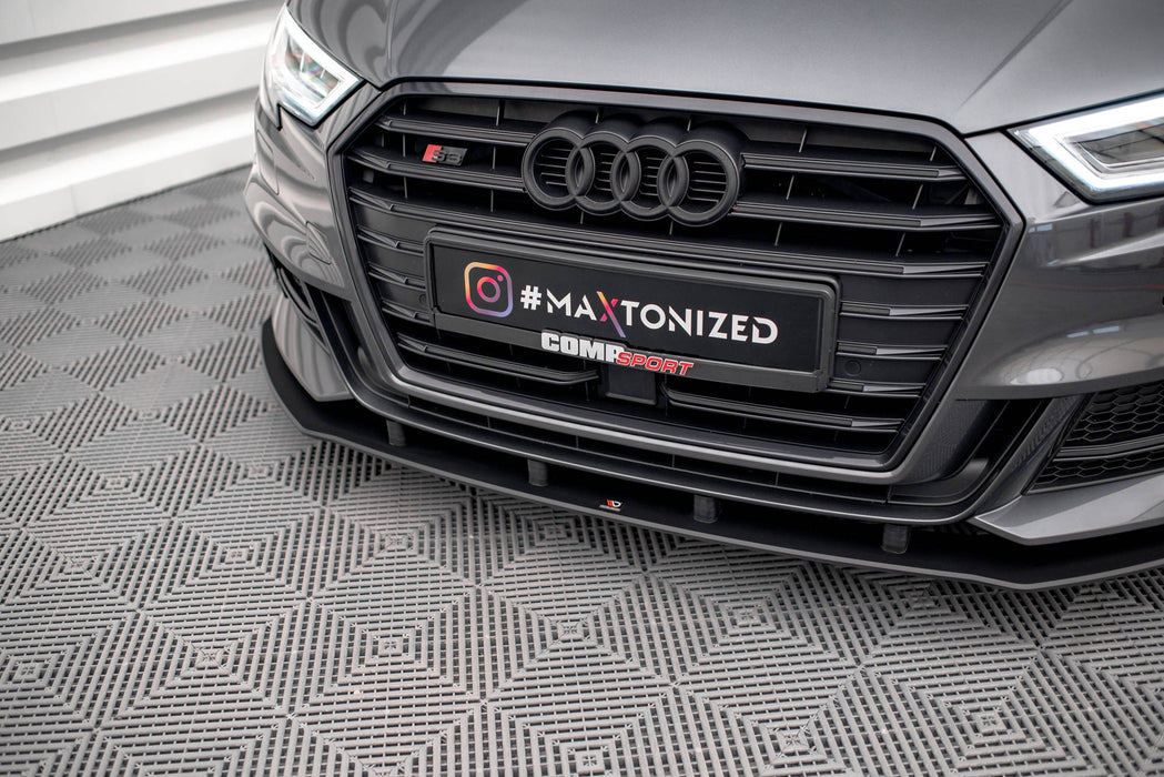 Maxton Design Street Pro Front Splitter Audi S3 / A3 S-Line Sportback 8V Facelift