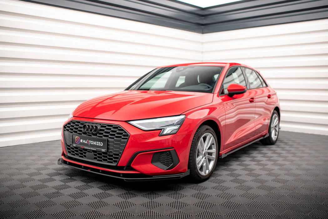 Maxton Design Street Pro Front Splitter + Flaps Audi A3 8Y
