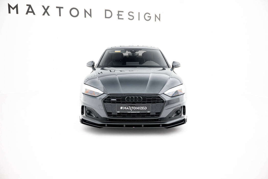 Maxton Design Street Pro Front Splitter + Flaps Audi A5 F5 Facelift