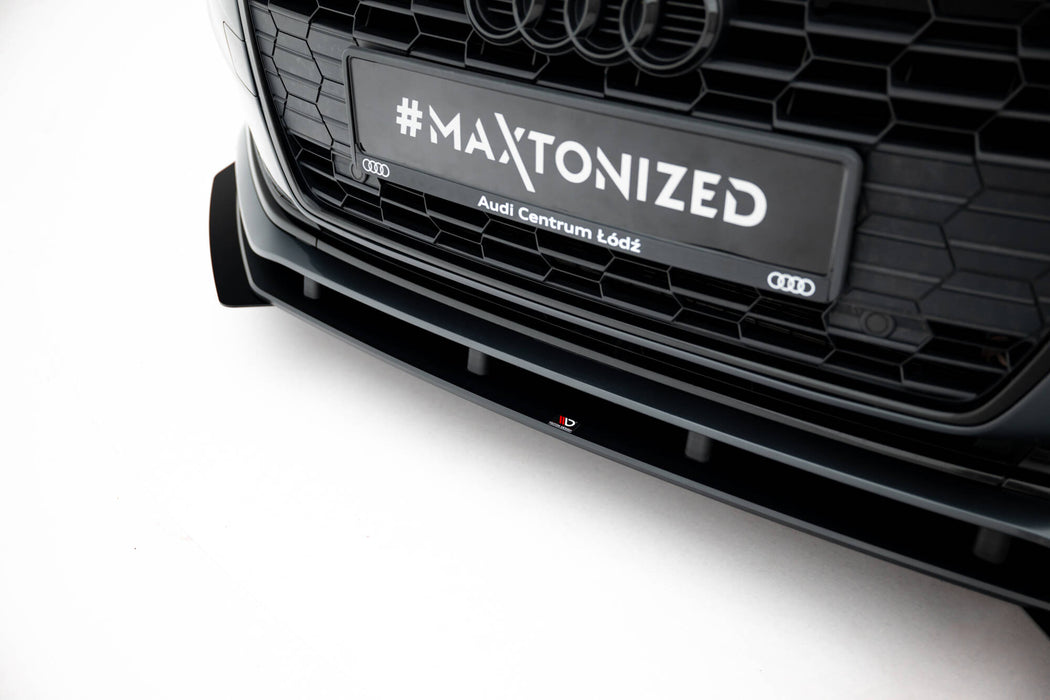 Maxton Design Street Pro Front Splitter + Flaps Audi A5 F5 Facelift