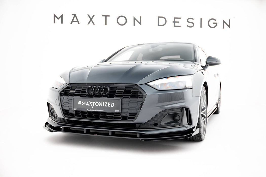 Maxton Design Street Pro Front Splitter + Flaps Audi A5 F5 Facelift