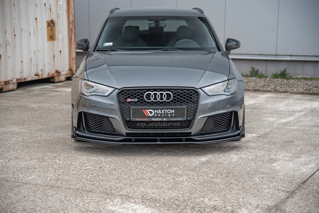 Maxton Design Street Pro Front Splitter + Flaps Audi RS3 8V Sportback