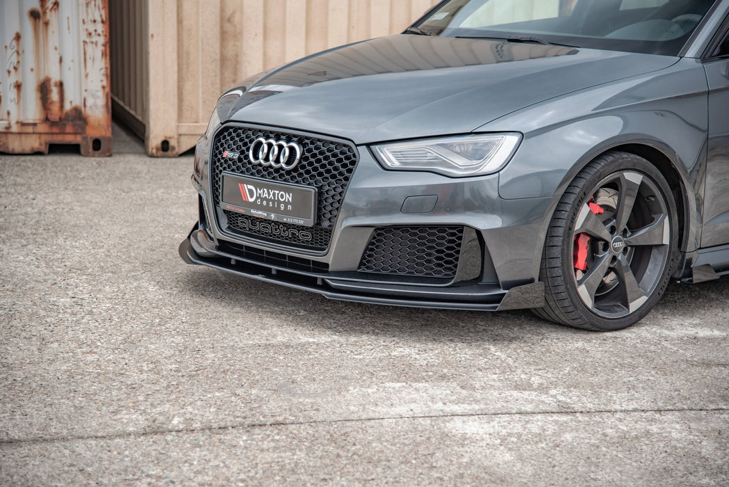 Maxton Design Street Pro Front Splitter + Flaps Audi RS3 8V Sportback