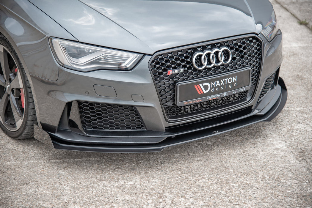 Maxton Design Street Pro Front Splitter + Flaps Audi RS3 8V Sportback