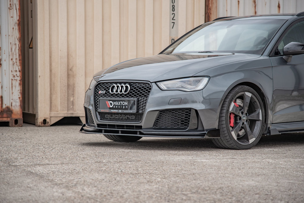 Maxton Design Street Pro Front Splitter + Flaps Audi RS3 8V Sportback