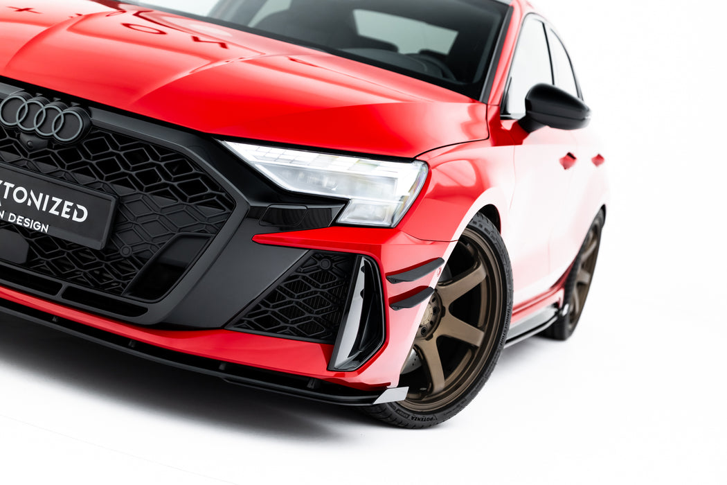 Maxton Design Street Pro Front Splitter + Flaps Audi RS3 Sedan 8Y Facelift