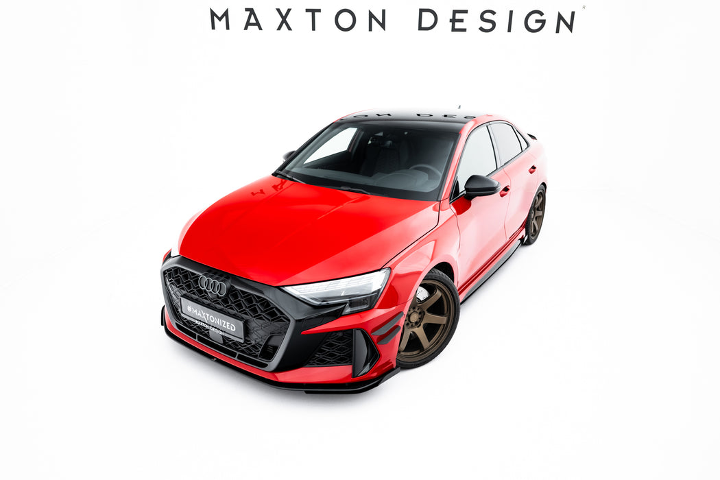 Maxton Design Street Pro Front Splitter + Flaps Audi RS3 Sedan 8Y Facelift