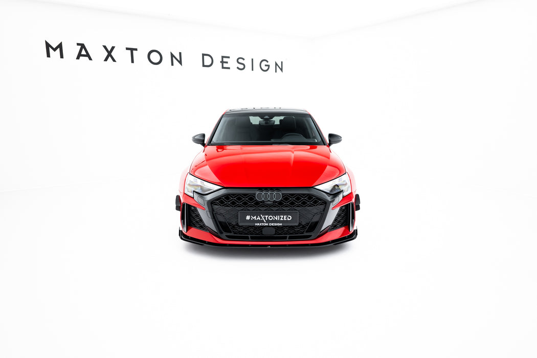 Maxton Design Street Pro Front Splitter + Flaps Audi RS3 Sedan 8Y Facelift