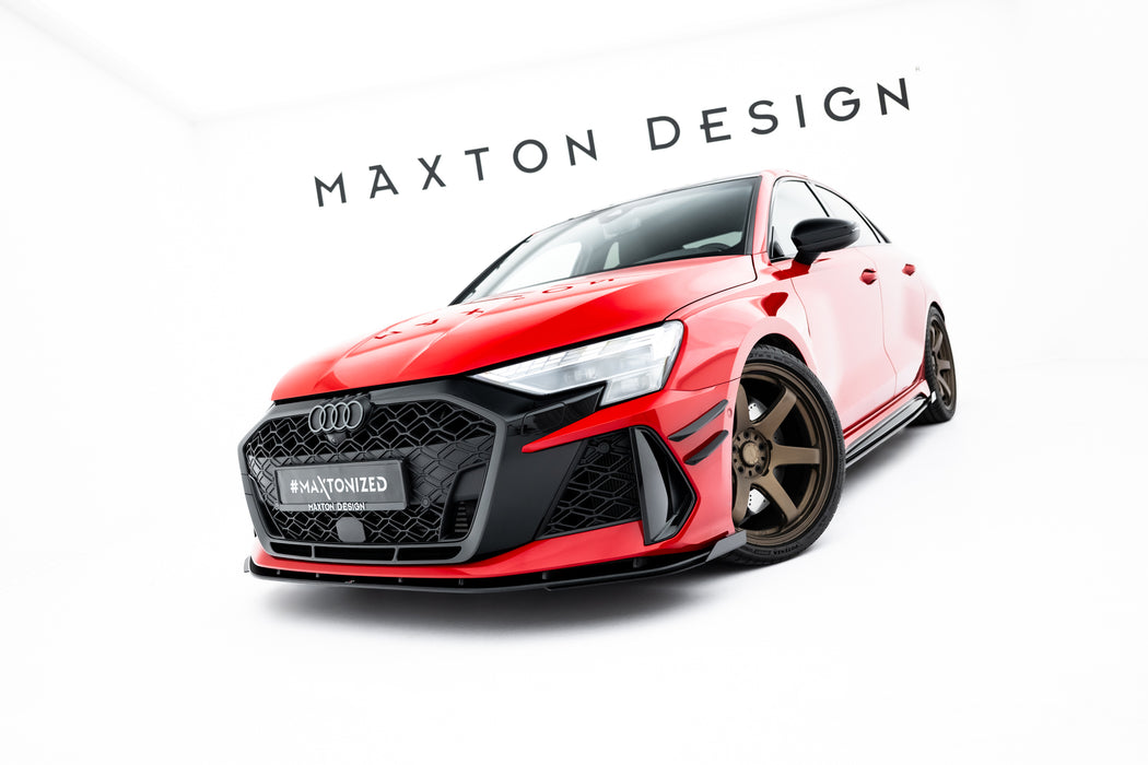 Maxton Design Street Pro Front Splitter + Flaps Audi RS3 Sedan 8Y Facelift